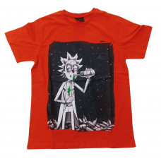 Rick And Morty - Rick Drunk  (T-Shirt) Turuncu Renk