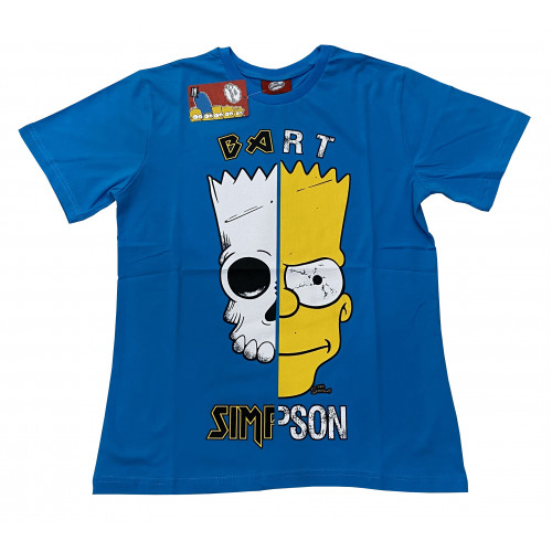Simpsons - Bart Skull Half Face (T-Shirt) Sax 