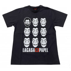 La Casa De Papel - Masks (T-Shirt) Siyah